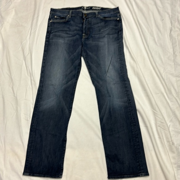 7 for all Mankind Standard Straight Leg Jeans Sz 38 - Picture 1 of 8